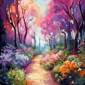 Easy Paint by Numbers Kit for Adults Beginner, Spring Adult Paint by Number Kits on Canvas, DIY Painting with Numbers for Adults, Acrylic Simple Oil Paint by Number Kits for Home Wall Decor 16x20 in